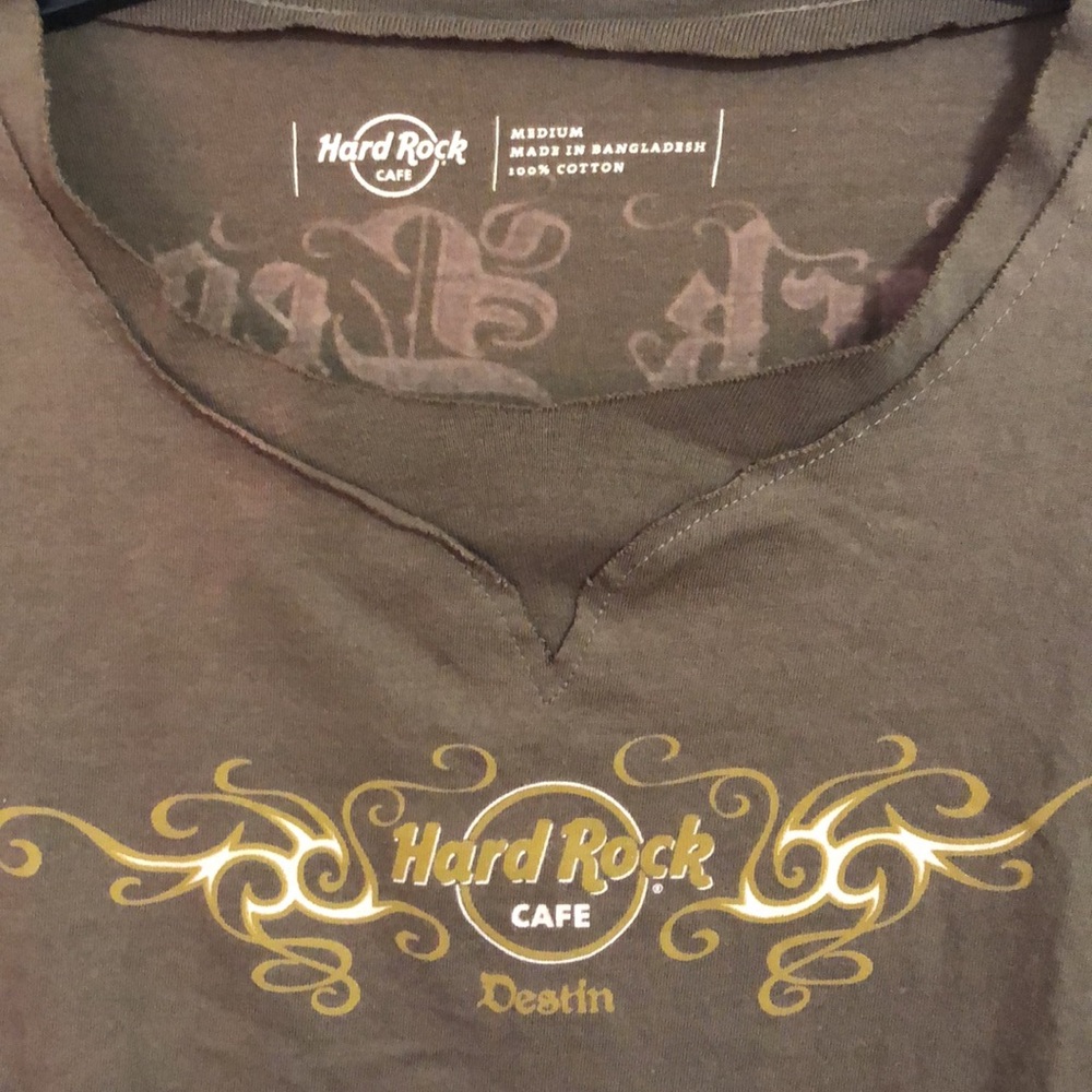 Destin Hard rock, long sleeve brown T-shirt from Destin, FL. Size medium